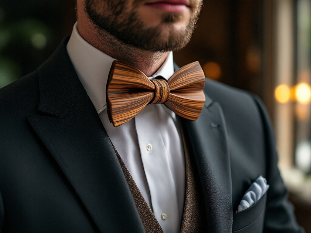 Noeud papillon bois : l'accessoire chic de votre costume